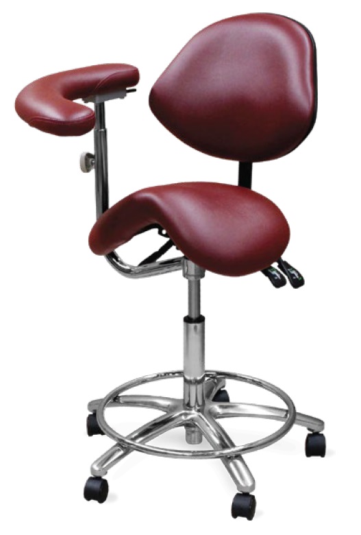 Galaxy Dental Assistant Stool Contoured Ergo Saddle Seat Model 2035