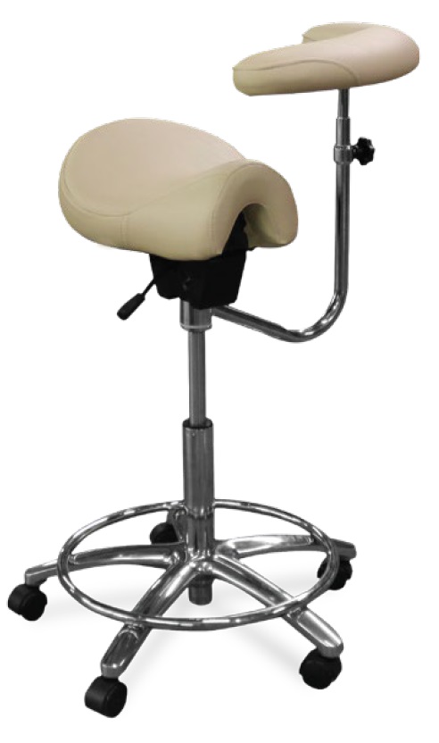 Galaxy Dental Assistant Stool Contoured Ergo Saddle Seat Model 2045
