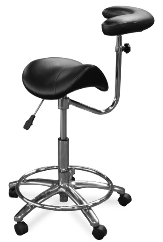 Galaxy Dental Assistant Stool Contoured Ergo Saddle Seat Model 2055