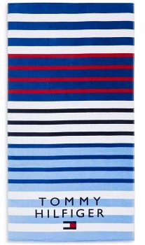 Free 17350204 Tommy Hilfiger Beach Towel 36 x 70 blue