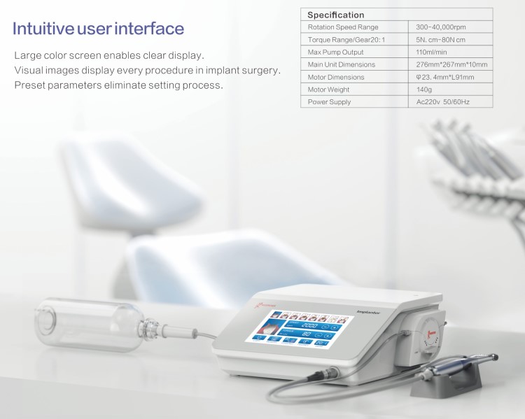 Woodpecker Implanter Plus LED Fiber Optic Dental Implant Surgery Unit