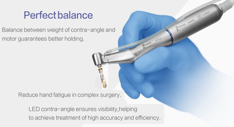 Woodpecker Implanter Plus LED Fiber Optic Dental Implant Contra Angles