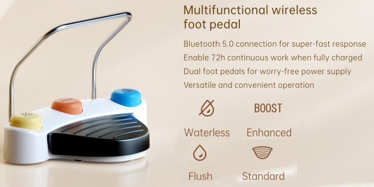 Woodpecker PT-B Dental Scaler and Air Polisher Wireless Foot Pedal