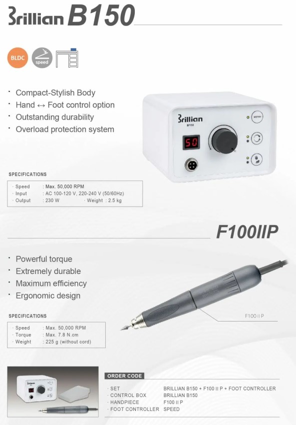  SaeShin B150 Economic 50K Brushless Dental Micro Motor