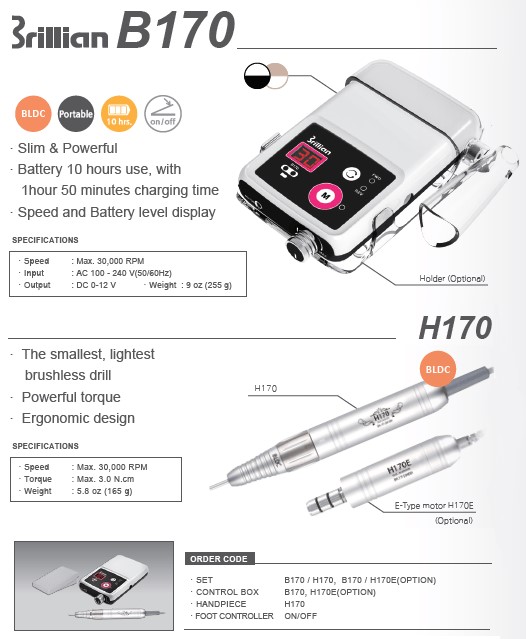  SaeShin Brillian B170 Brushless Portable Micro Motor