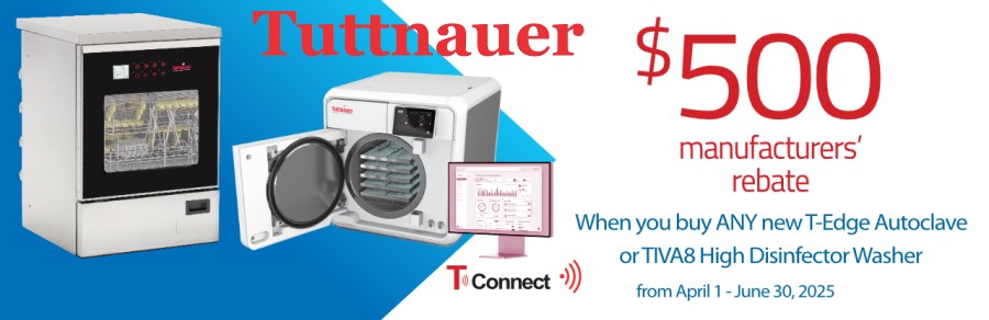 Tuttnauer $ 500 Sterilizer Rebate