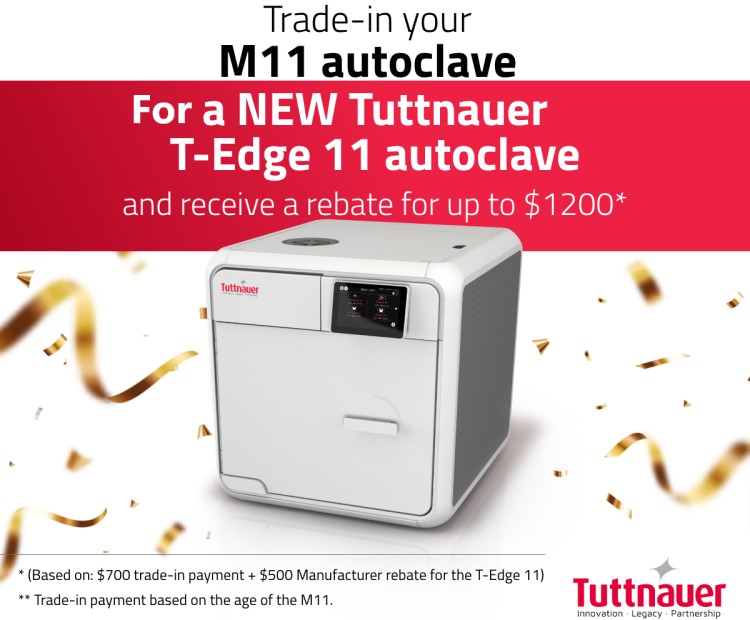 Tuttnauer Trade in Special $ 1,200 Sterilizer Rebate