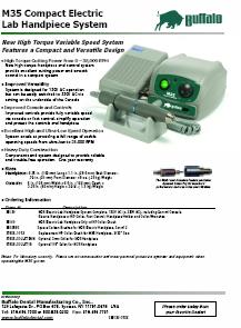  Buffalo M35 Dental Laboratory Micro motor Brochure