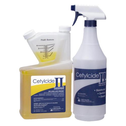 Cetylcide II Concentrate Hard-Surface High-Level Hospital Disinfectant, Virucide, Fungicide, Germicidal