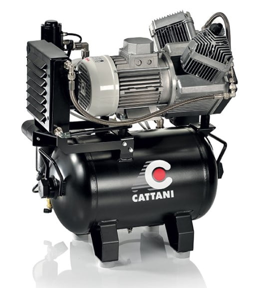 Cattani Single Head 2 Cylinder Oilless Dental Air Compressor