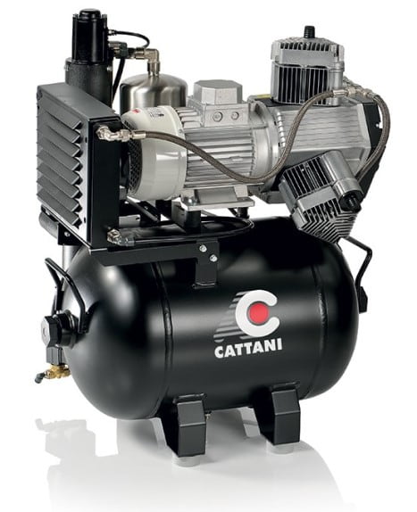  Cattani AC300 Single Head 3 Cylinder Dental Oilless Air Compressor