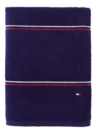Free Tommy Hilfiger Towel 30 x 54 Navy-red-wht