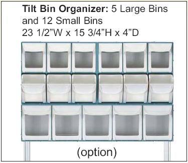  Prcedure Cart Tilt Organizer Bins