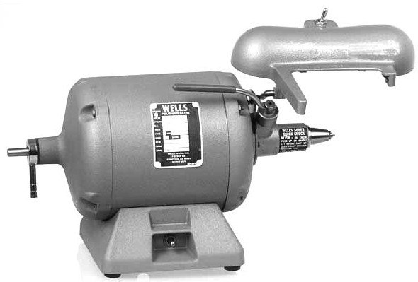 Wells U523 Laboratory Lathe and Quick Chuck With Light Shield