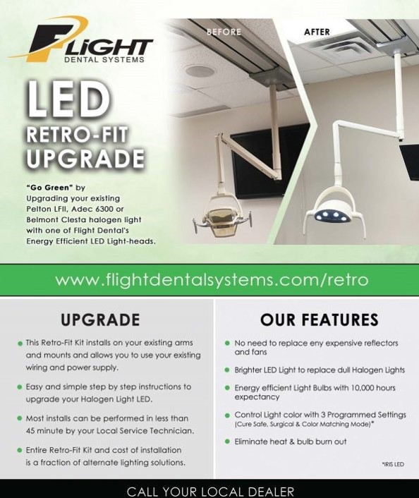 Flight Systems Dental Retrofit LED Dental Operatory Lights